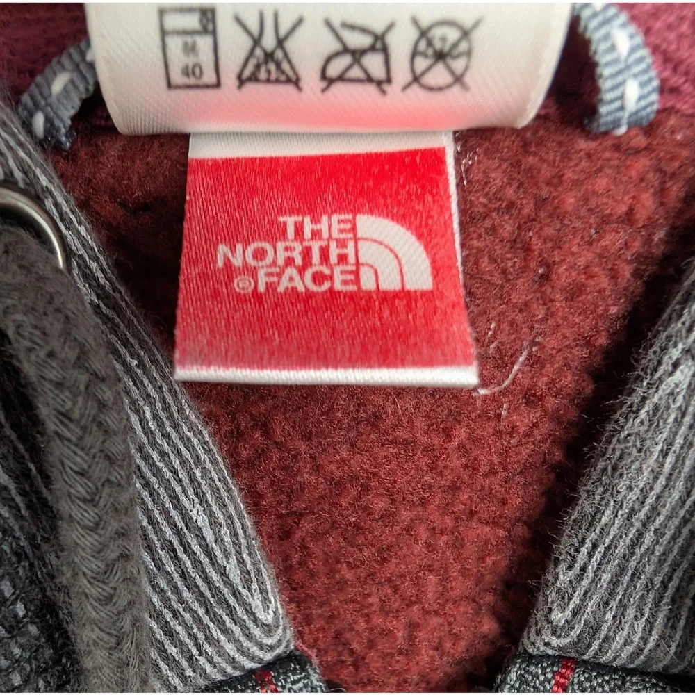 The North Face Hoodie Men XL Vintage Double Zip Y2K All Over Print Outdoor Skate